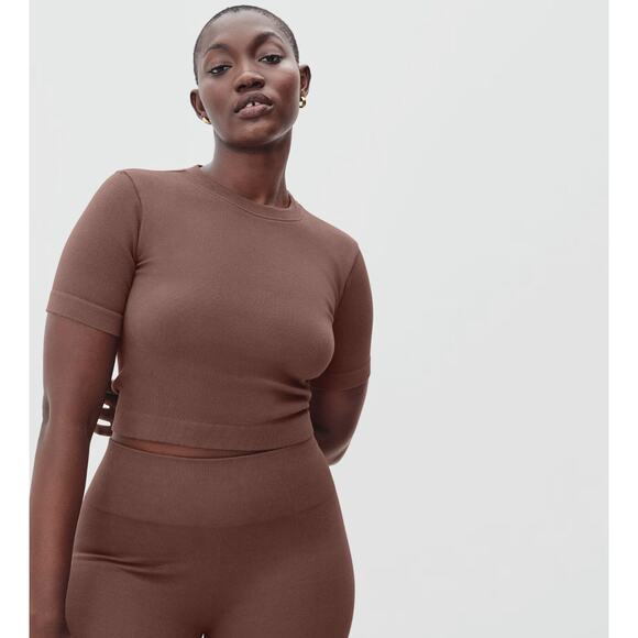 NWT Everlane The Seamless Tee In Brown Size XL/XXL - Picture 1 of 8